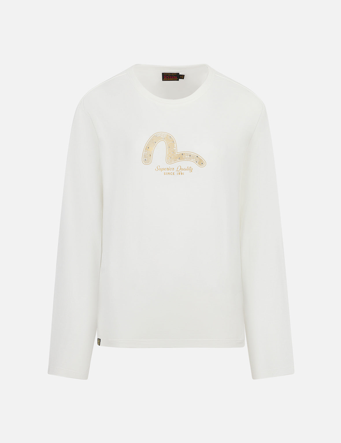 カモメ箔プリント&スタッズ レギュラーフィット Tシャツ